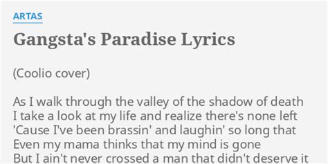 gangsta's paradise lyrics español.